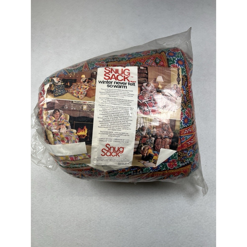 Vintage Snug Sack Hibernator Medium Heritage Quilts Wearable Sleeping Bag 1970s